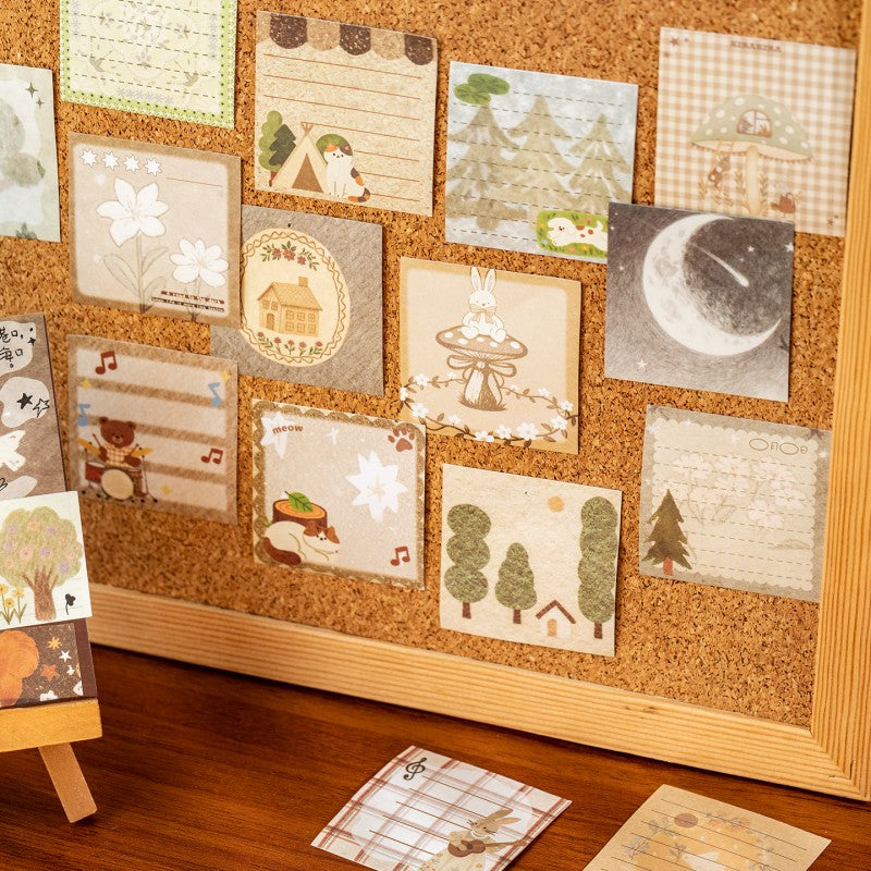 Forest Animal Theme Mini Scrapbook Paper Pad 50 Paper Pack