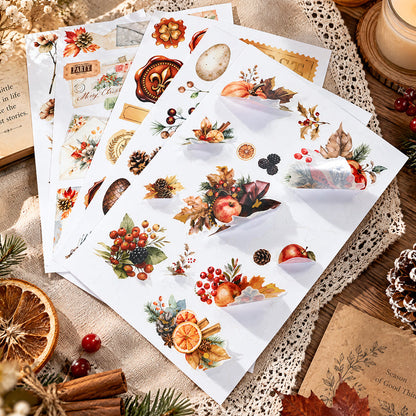 Autumn Memories Sticker Book featuring autumn, and book designs for journaling, scrapbooking and collage