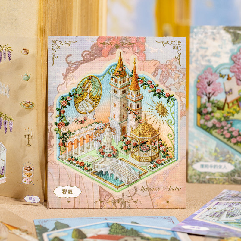 Mini Landscape Series 3D Sticker Book featuring book designs for journaling, scrapbooking and collage
