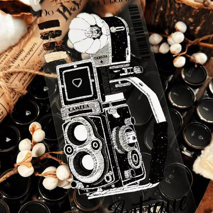 6cm*100cm Antique Seal Record PET Tape featuring sea designs for journaling, scrapbooking and collage