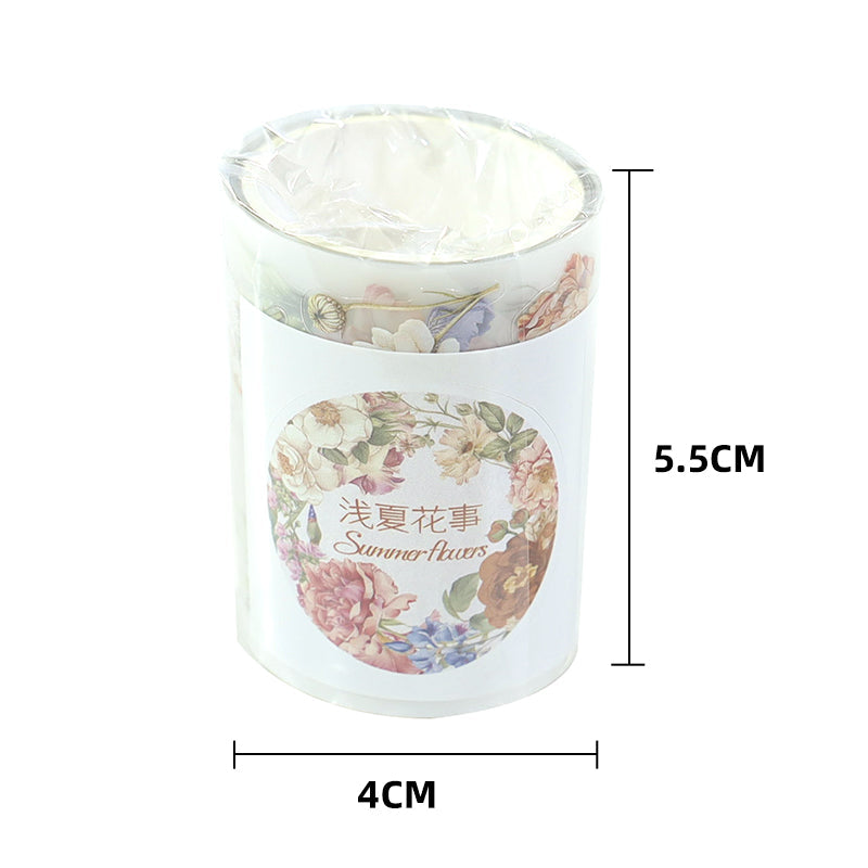 Summer Flower Events Die Cutting Fog PET Tape featuring summer, and flower designs for journaling, scrapbooking and collage