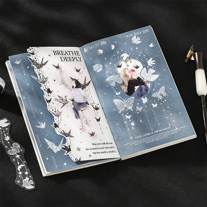 Starlink Dances Series Sticker featuring star designs for journaling, scrapbooking and collage
