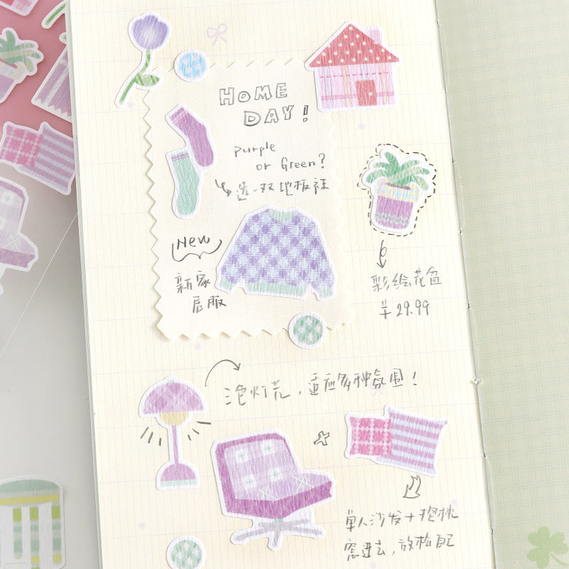 Fabric Daily Series Sticker for journaling, scrapbooking and collage