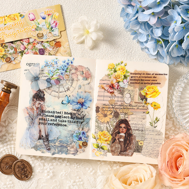 Soft Petal Fragrant Series Sticker for journaling, scrapbooking and collage