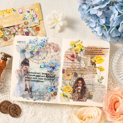 Soft Petal Fragrant Series Sticker for journaling, scrapbooking and collage