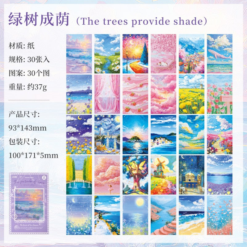 Brushstrokes Of Flowers Material Paper