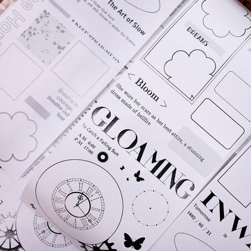 12.5cm*300cm Blank line frame Die Cutting Washi Tape for journaling, scrapbooking and collage