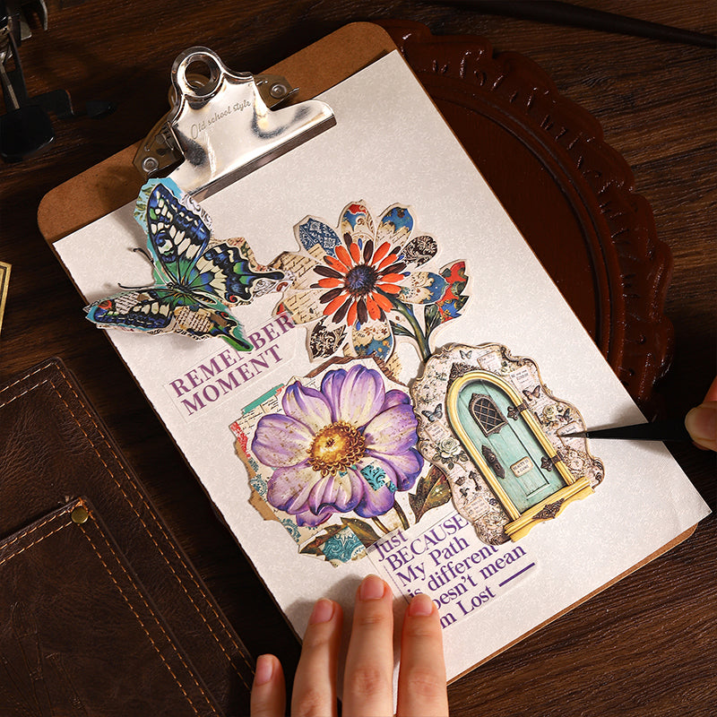 Old Time Atmospheres Series Sticker featuring old designs for journaling, scrapbooking and collage