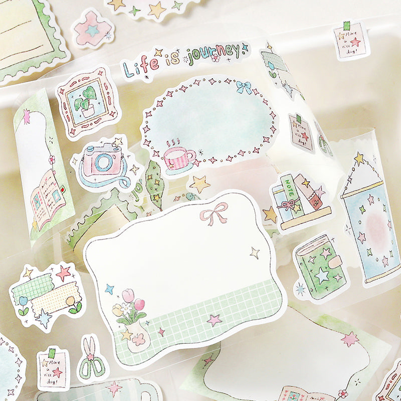 Star Sweet Dream House Series Die Cutting Writing Paper Tape featuring sweet, dream, and house designs for journaling, scrapbooking and collage