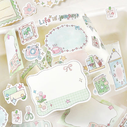 Star Sweet Dream House Series Die Cutting Writing Paper Tape featuring sweet, dream, and house designs for journaling, scrapbooking and collage