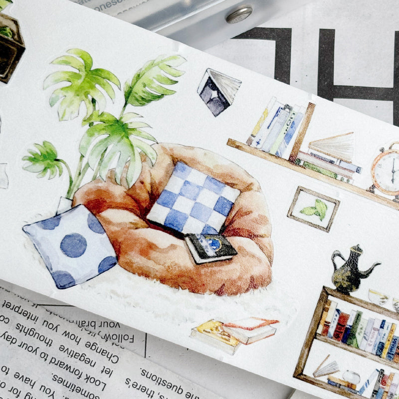 Whole Roll 7.5cm*5.5m Study Corner Die Cutting Washi/PET/Fog PET Tape for journaling, scrapbooking and collage