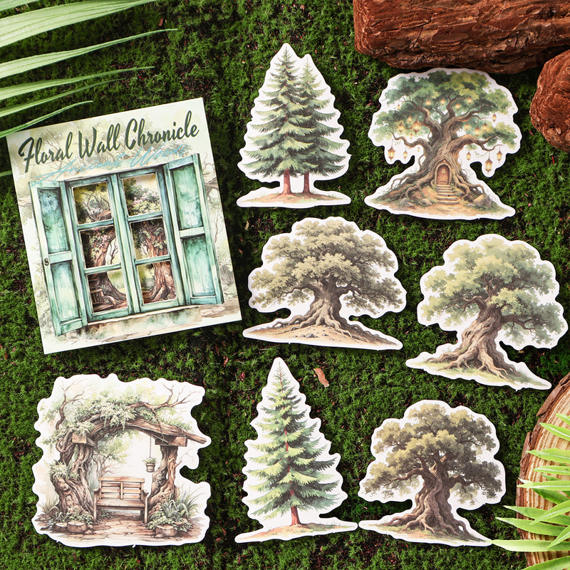 Flower Wall Prologue Series Sticker featuring flower designs for journaling, scrapbooking and collage