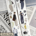 Whole Roll 5cm*5m Strolling along Die Cutting Washi/PET/Fog PET Tape