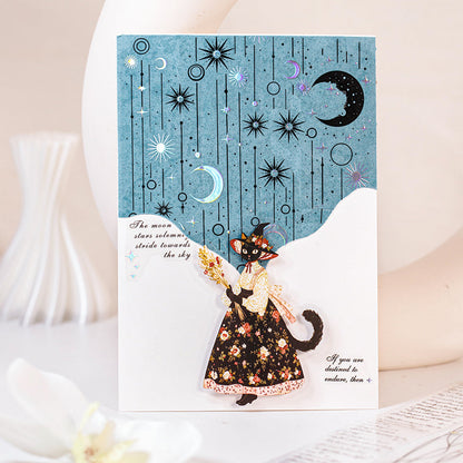 Starlit Poet Series Laser Silver PET Tape featuring silver, and star designs for journaling, scrapbooking and collage