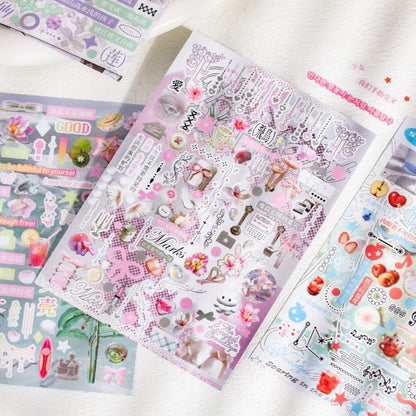 Flowers Hidden in the Mist Sticker Book
