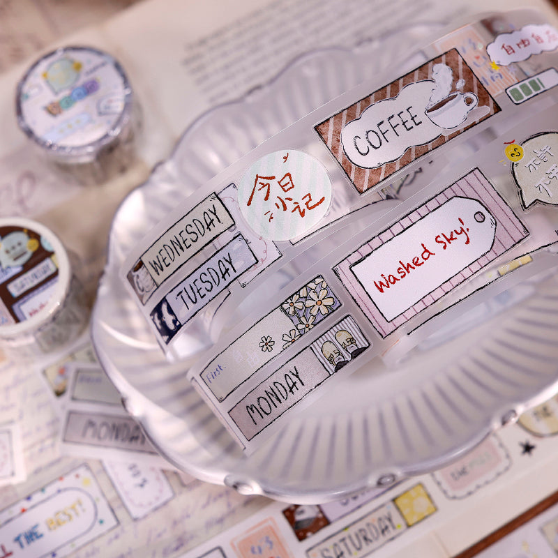 Whole Roll 3cm*3m Many Marks Die Cutting Washi/Fog PET Tape
