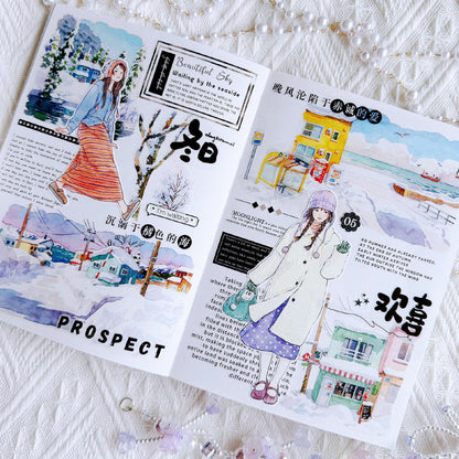 7cm*125cm Snow Falls Die Cutting Washi/PET/Fog PET Tape featuring snow designs for journaling, scrapbooking and collage