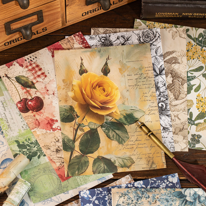 Retro Sanctuary Series Sticker Book featuring retro, and book designs for journaling, scrapbooking and collage
