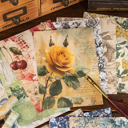 Retro Sanctuary Series Sticker Book featuring retro, and book designs for journaling, scrapbooking and collage