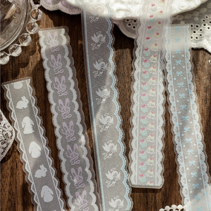 Lace Piece Collection Series Sticker featuring lace designs for journaling, scrapbooking and collage