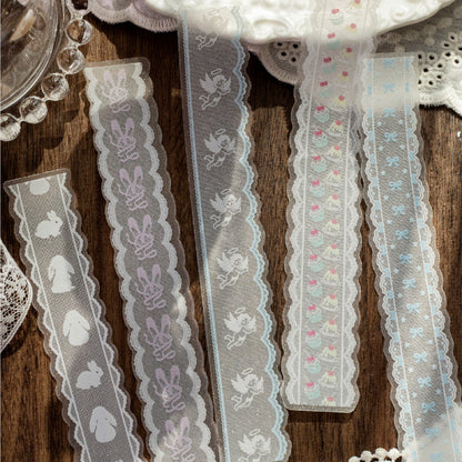 Lace Piece Collection Series Sticker featuring lace designs for journaling, scrapbooking and collage