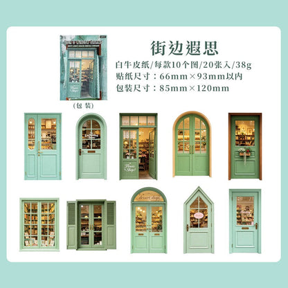 Door and Window Dream Series Retro Door and Window Sticker Pack