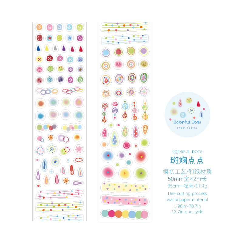 Colorful Mood Series Die Cutting Washi Tape