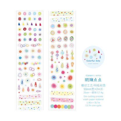 Colorful Mood Series Die Cutting Washi Tape