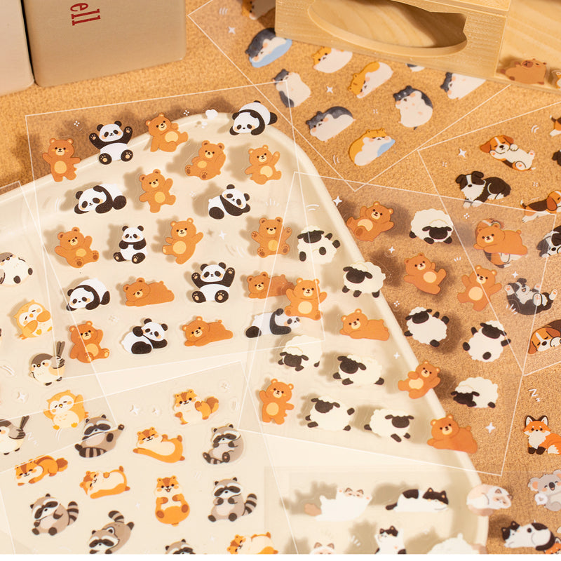 Furry Files Series Sticker Book featuring book designs for journaling, scrapbooking and collage