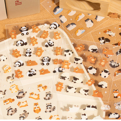 Furry Files Series Sticker Book featuring book designs for journaling, scrapbooking and collage