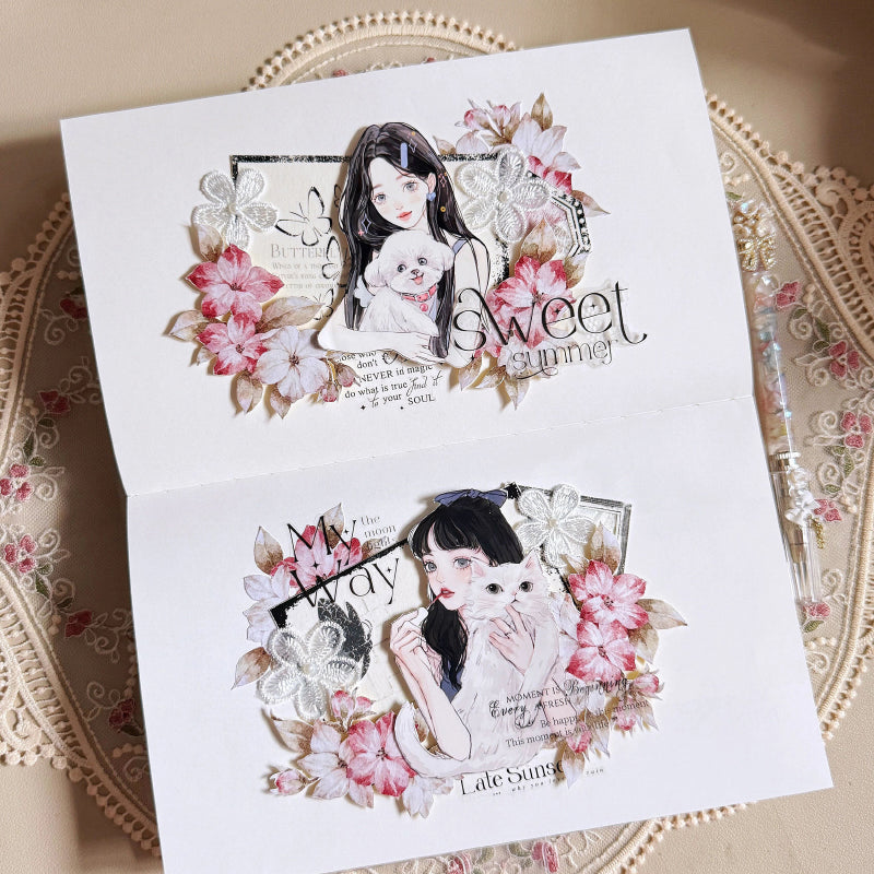 3.8cm*250cm Seasons Titles Die Cutting PET Tape featuring sea designs for journaling, scrapbooking and collage