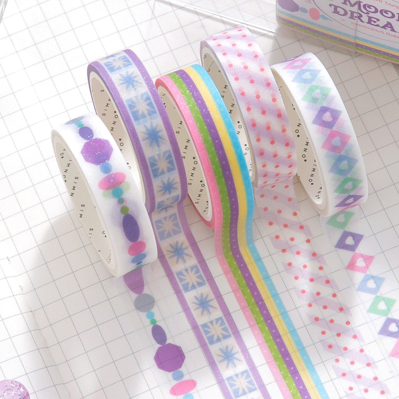 Sugar Frost Fantasy Series Washi Tape Set featuring fantasy designs for journaling, scrapbooking and collage