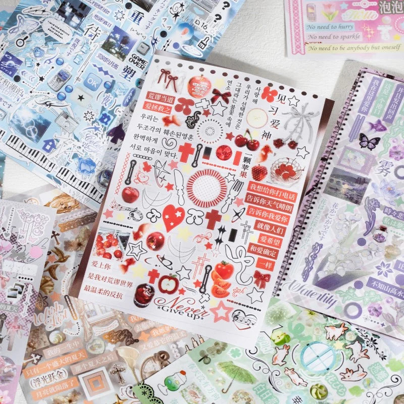 Flowers Hidden in the Mist Sticker Book