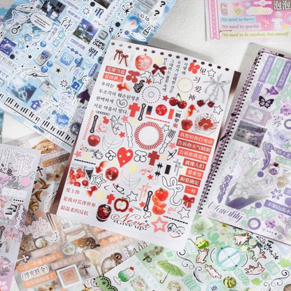 Flowers Hidden in the Mist Sticker Book