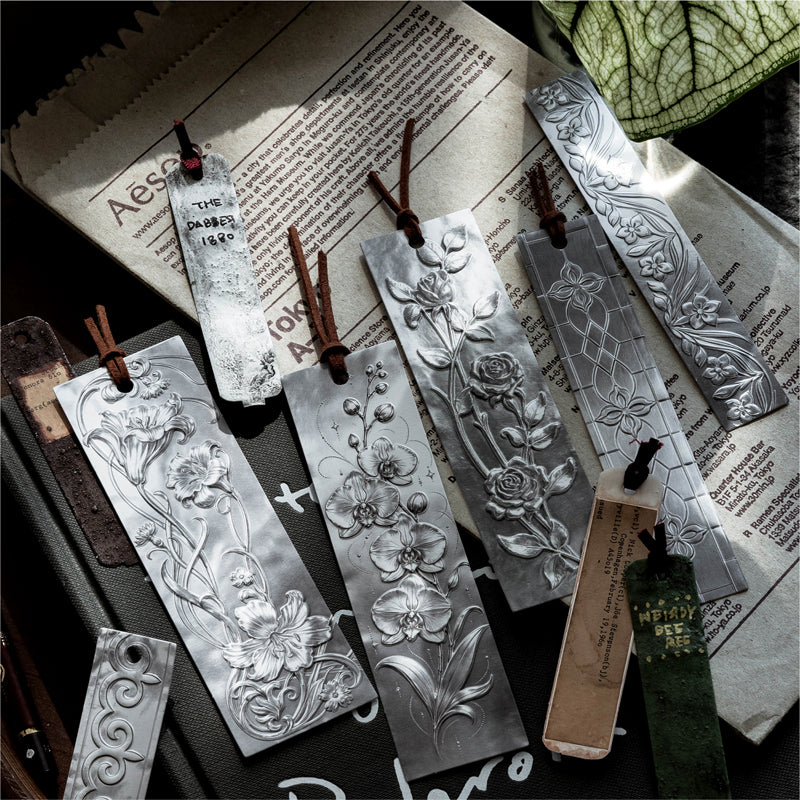 Floating Pattern Silver Strip Series Sticker featuring silver designs for journaling, scrapbooking and collage