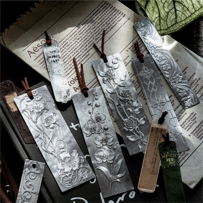 Floating Pattern Silver Strip Series Sticker featuring silver designs for journaling, scrapbooking and collage