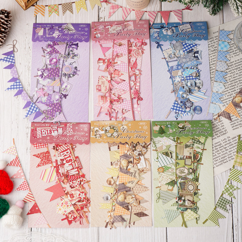 Christmas Flags Series Sticker for journaling, scrapbooking and collage