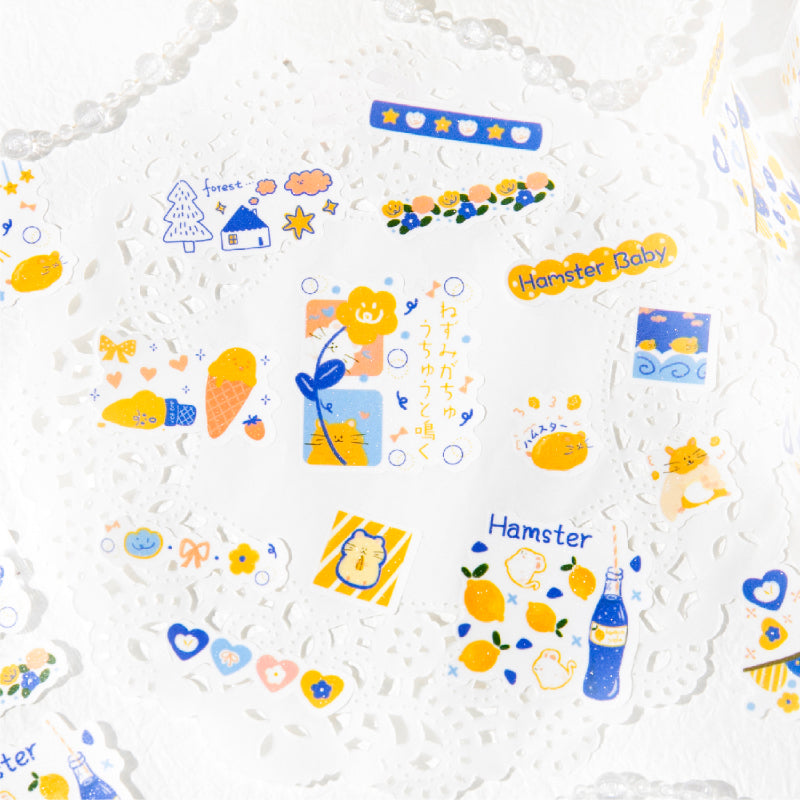 Lamb ranch Series Die Cutting Flash Self-adhesive Tape for journaling, scrapbooking and collage