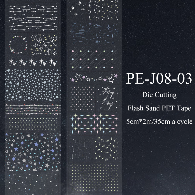 Dot Mark Series Die Cutting Flash Sand PET Tape