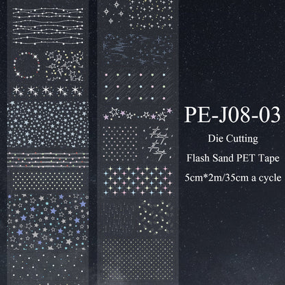 Dot Mark Series Die Cutting Flash Sand PET Tape