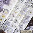 Whole Roll 6cm*6m Silver Lotus Washi/PET Tape
