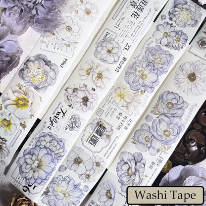Whole Roll 6cm*6m Silver Lotus Washi/PET Tape