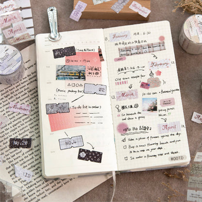 Picnic Day Memorandum Series Die Cutting Writing Paper Tape for journaling, scrapbooking and collage