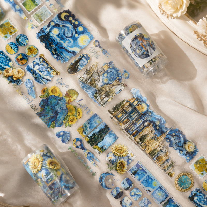 Starry Night Art Shell Silver PET Tape