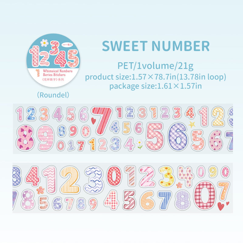 Variety Number Series Die Cutting PET Tape