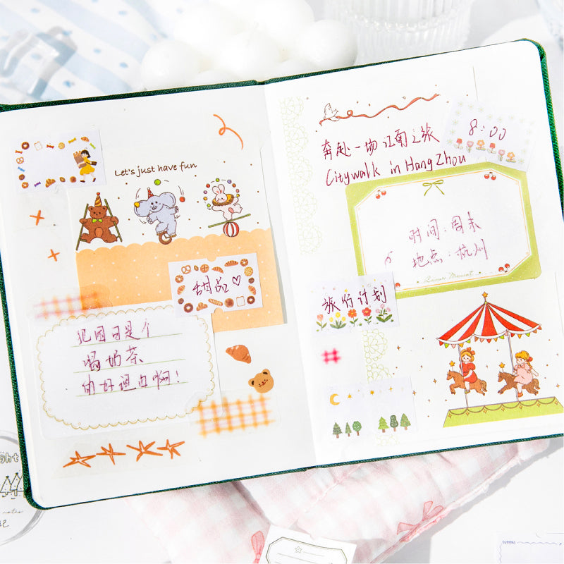 Sweetheart Imprint Series Die Cutting Writing Paper Tape featuring sweet designs for journaling, scrapbooking and collage