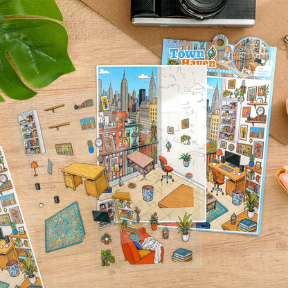 Manx Leisure Series 3D Sticker featuring leisure designs for journaling, scrapbooking and collage