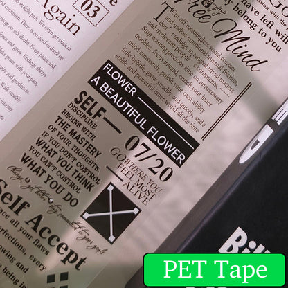 Whole Roll 7cm*3m Motivational Magazine Die Cutting Washi/PET Tape