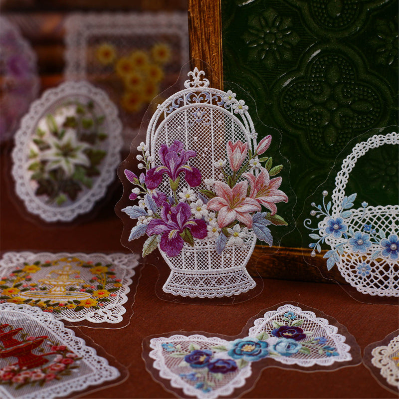 Interlude Floral Series Sticker featuring floral designs for journaling, scrapbooking and collage