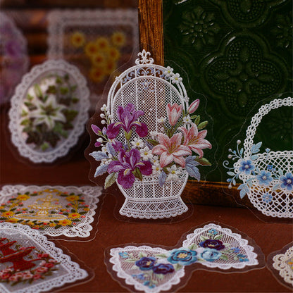 Interlude Floral Series Sticker featuring floral designs for journaling, scrapbooking and collage